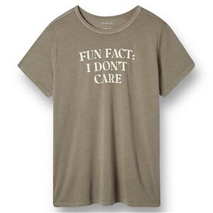 TORRID “Fun Fact” Everyday Signature Jersey Crewneck Easy Tee NWT‎